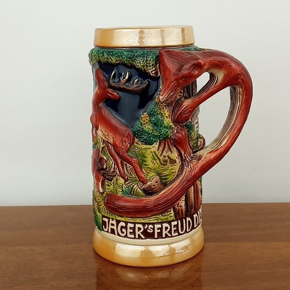 Vintage west german beer stein original king stoneware fox handle - Picture 6 of 6